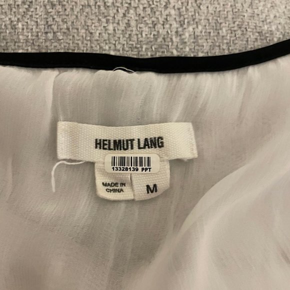 Helmut Lang Sheer Black and White Tank - Picture 5 of 7